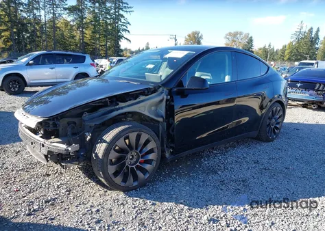 2021 Tesla Model Y Performance Dual Motor All-Wheel Drive из США, поврежденный, VIN 5YJYGDEF4MF215665